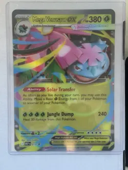 Pokemon TCG Jumbo Card Mega Venusaur EX 3D In Penny Sleeve and Top Loader - Image 1