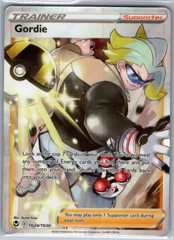Gordie TG24/TG30 SWSH12: Silver Tempest Trainer Gallery - Pokemon Card - NM - Image 1