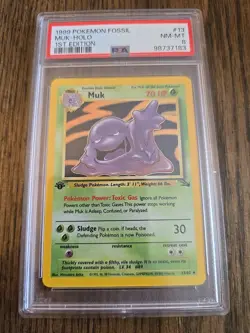1st Edition Muk 13/62 Fossil 1999 Holo Rare Pokemon Card TCG - Image 1