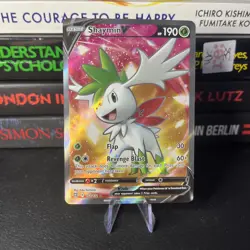 Pokemon TCG Shaymin v Holo Ultra Rare Card Brilliant Stars 152/172 NM Condition - Image 1