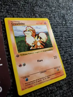 GROWLITHE Pokemon Card - WOTC - 1st Edition - Base Set - Shadowless - 28/102 NM - Image 3