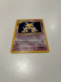 Pokemon Alakazam TCG Base Set Holo Card 1/102 Unlimited Rare NM Condition - Image 1