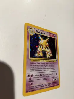 Pokemon Alakazam TCG Base Set Holo Card 1/102 Unlimited Rare NM Condition - Image 3