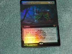 MTG FOIL Ext Art Cauldron of Essence x1 Rare Secrets of Strixhaven NM Low S&H - Image 1