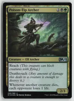 Poison-Tip Archer Lightly Played Foil 220 Core Set 2019 Magic: The Gathering - Image 1