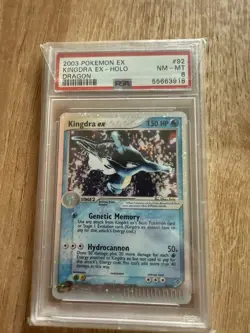 2003 POKEMON EX DRAGON #92 KINGDRA EX-HOLO PSA 8 - Image 1