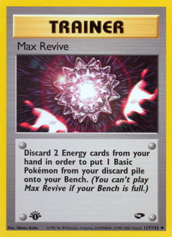 Max Revive 117/132 Uncommon Gym Challenge Pokemon Unlimited Moderately Played - Image 1