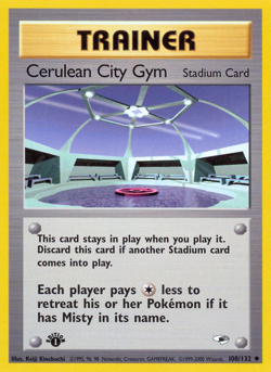 Cerulean City Gym 108/132 Uncommon Gym Heroes Pokemon Unlimited MP - Image 1