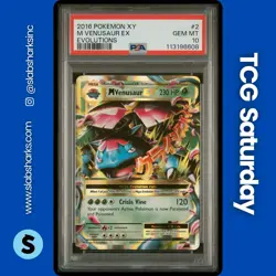 2016 POKEMON XY EVOLUTIONS #2/108 M VENUSAUR EX PSA 10 - Image 1