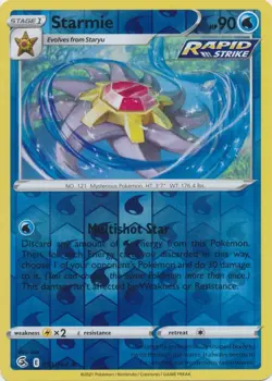 Reverse Holo Starmie 053/264 Fusion Strike Rare Pokemon TCG - Image 1