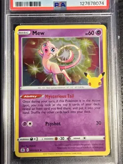 Pokemon Mew 011/025 Celebrations Holo Rare Full Art PSA 9 English 2021 - Image 2