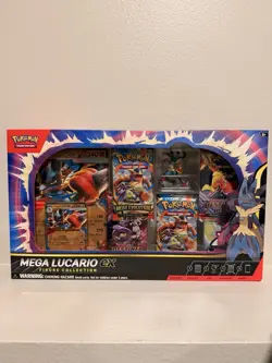 Pokemon TCG Mega Lucario ex Premium Figure Collection Box Factory Sealed - Image 1