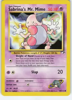 Sabrina's Mr. Mime 094/132 Common Unlimited Gym Heroes LP Pokemon - Image 1