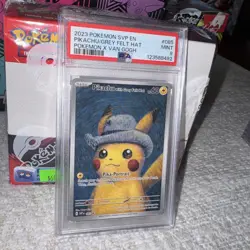 2023 POKEMON SVP POKEMON X VAN GOGH PROMO #085 PIKACHU WITH GREY FELT HAT PSA 9 - Image 2