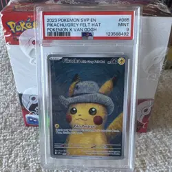 2023 POKEMON SVP POKEMON X VAN GOGH PROMO #085 PIKACHU WITH GREY FELT HAT PSA 9 - Image 4