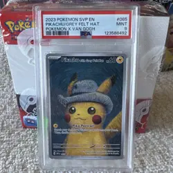 2023 POKEMON SVP POKEMON X VAN GOGH PROMO #085 PIKACHU WITH GREY FELT HAT PSA 9 - Image 5