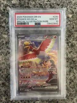 2025 POKEMON DRI EN-SPECIAL ILLUSTRATION RARE #230 ETHAN'S HO-OH EX PSA 10 - Image 1