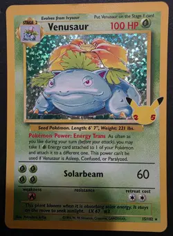 Venusaur Holo 15/102 Celebrations Classic Collection Pokemon 2021 - Image 1