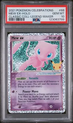 2021 Pokemon Celebrations Classic #88 Mew-EX Holo PSA 10 GEM MINT Legend Maker - Image 1