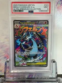 2025 Pokemon Mega Charizard X Ex - UPC Promo Mega Evolution🔥 PSA 9🔥 - Image 1