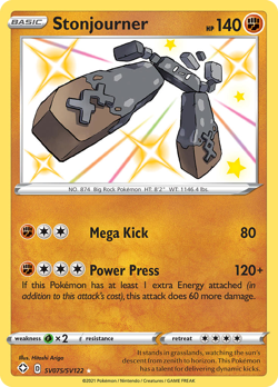 Stonjourner SV075/SV122 Shiny Rare Shining Fates Shiny Vault Pokemon Near Mint - Image 1