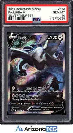 Pokemon 2022 Lugia V 186/195 Alt Art Silver Tempest GEM MINT PSA 10 - Image 1