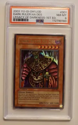 Yu-Gi-Oh! Dark Ruler Ha Des Legacy of Darkness 1st Ed PSA 8 Ultra Rare LOD-001 - Image 1
