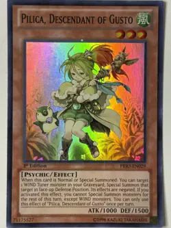 Yugioh Pilica, Descendant Of Gusto PRIO-EN029 Super Rare 1st Ed LP - Image 1