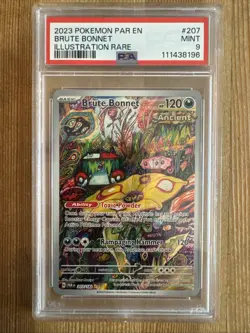 Brute Bonnet - 207/182 - Pokemon Paradox Rift Illustration Rare Card PSA 9 - Image 1