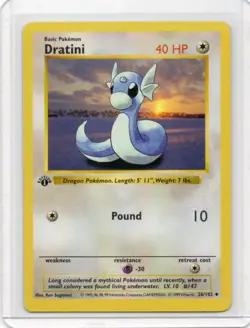 Pokemon Card - Dratini 1st Edition - 26/102 - Base Set - 1999 - Image 1