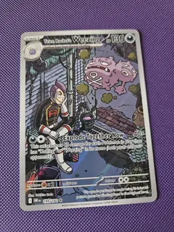Pokemon TCG Team Rocket's Weezing Destined Rivals Illustration Rare Card 199/182 - Image 1
