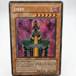 Jinzo PSV-000 Reverse Foil Error Misprint Played MP Secret Rare Holo Yugioh Card - Image 1