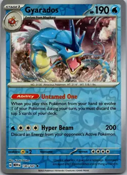 Gyarados NM 130/165 Reverse Holo 151 Pokemon Rare - Image 1
