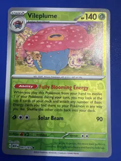 Vileplume Reverse Holo Scarlet & Violet 151 Pokemon TCG Card 45/165 - Image 1