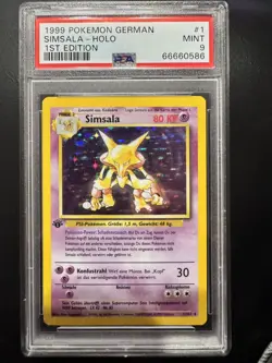1999 Pokemon German 1st Edition Alakazam - Simsala - Holo - MINT PSA 9 - Image 1
