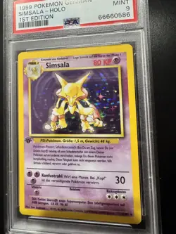 1999 Pokemon German 1st Edition Alakazam - Simsala - Holo - MINT PSA 9 - Image 4