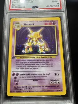 1999 Pokemon German 1st Edition Alakazam - Simsala - Holo - MINT PSA 9 - Image 5