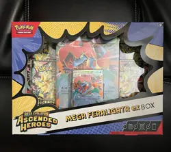 Pokemon TCG: Mega Evolution Ascended Heroes Mega Feraligatr ex Box New & Sealed - Image 1