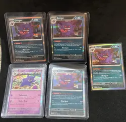 Pokemon (5) Gengar Card Lot 050 And 094 English - Image 1