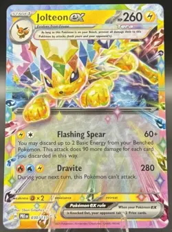 Pokemon Jolteon ex 030/131 Sv: Prismatic Evolutions Double Rare Holo English - Image 1