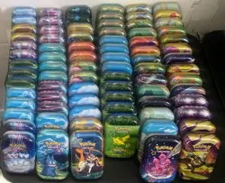82 Pokemon EMPTY Mini Tins Bulk Lot Crown Zenith Galar Paldean Fates Go *READ* - Image 1