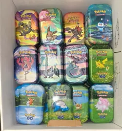82 Pokemon EMPTY Mini Tins Bulk Lot Crown Zenith Galar Paldean Fates Go *READ* - Image 4