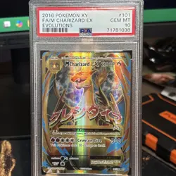 2016 POKEMON XY EVOLUTIONS #101 FULL ART/M CHARIZARD EX PSA 10 - Image 1