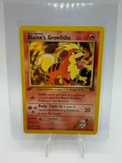 Pokemon Blaine’s Growlithe #62/132 Gym Challenge Non Holo 1st Edition Vintage NM - Image 1