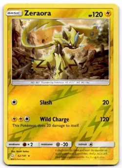 Zeraora 52/181 Holo Rare Team Up Pokemon Reverse Holo Near Mint - Image 1