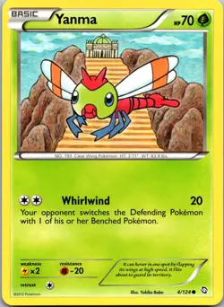 Yanma 4/124 - Dragons Exalted Common Pokemon TCG NM - Image 1