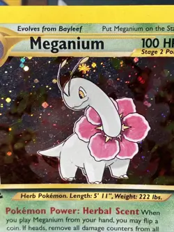 Pokemon TCG Meganium 10/111 Neo Genesis 1st Edition Holo Rare Vintage 2000 - Image 2