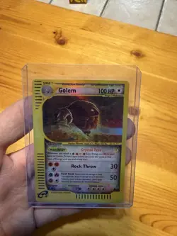 Pokemon Golem Holo Rare Crystal #148 Skyridge Nm. 2 White Specks On The Corner - Image 1