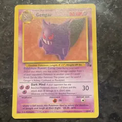 Pokemon Gengar Fossil Set 20/62 80 HP Rare Regular Unlimited English - Image 1