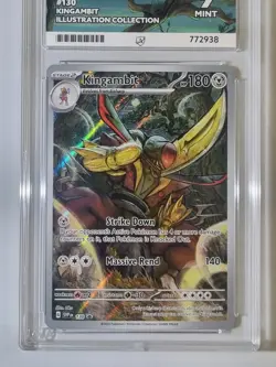 Kingambit 130 Black Star Promo Mint 9 Ace Graded Pokemon Card Holo IR 2024 Rare - Image 2